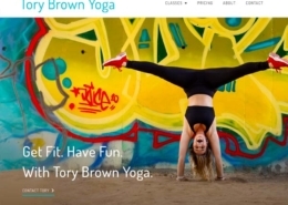 Yoga website for Tory Brown Yoga